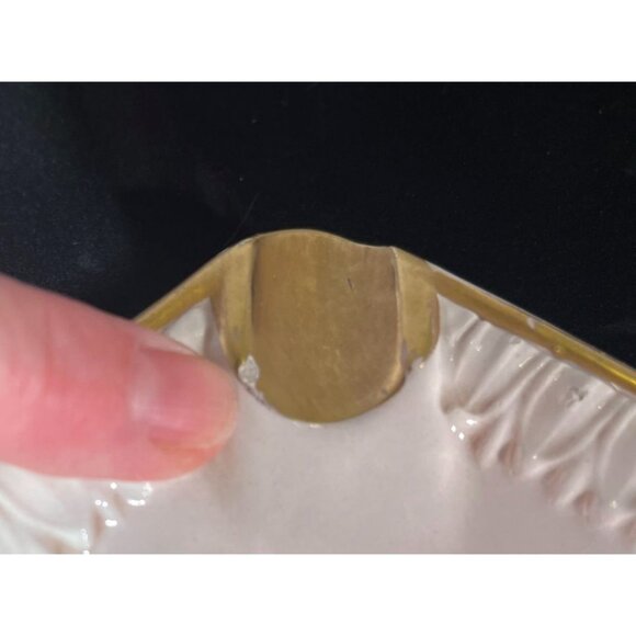 Vintage Italian Cigar Tray Trinket Dish With Gilded Accents - Picture 6 of 6